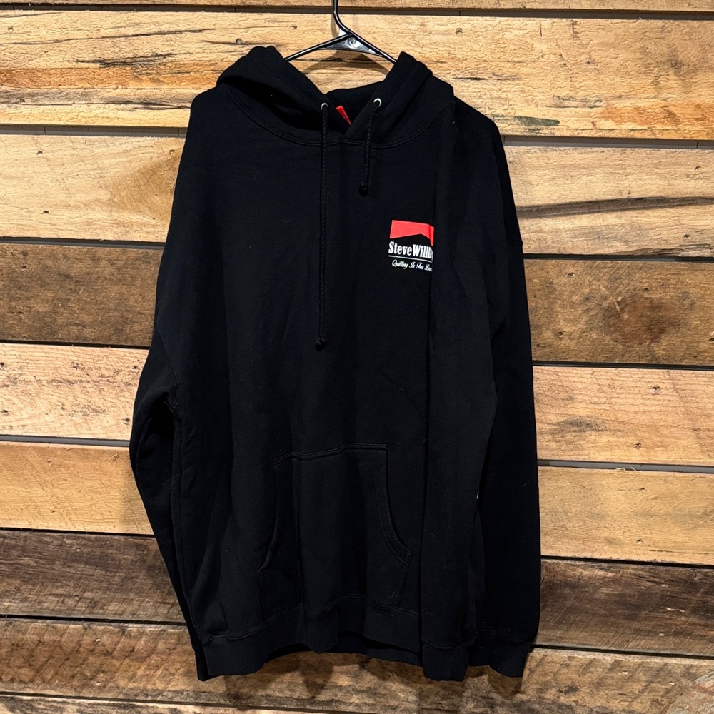 SteveWillDoIt Black Hoodie with Logo